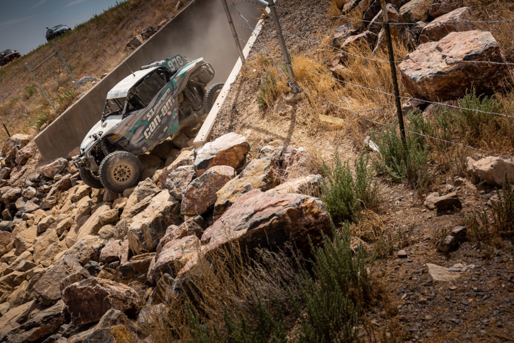 ITP racer Dustin Jones navigates his way through a rocky section